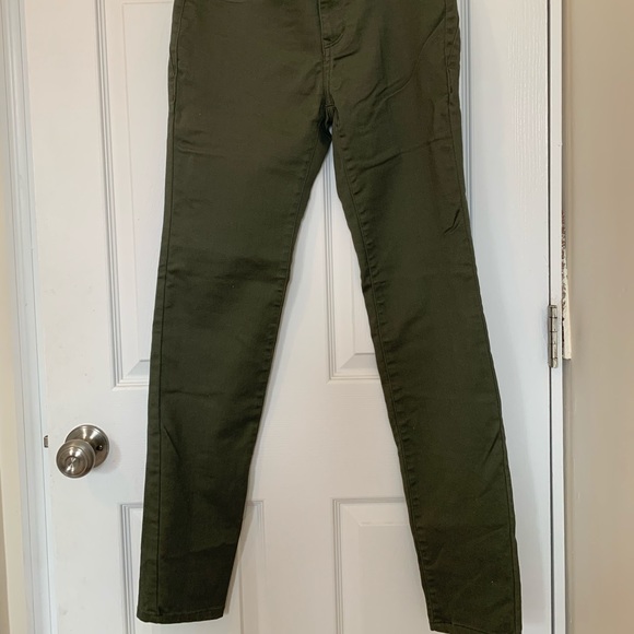 IMAN Olive Green straight leg pants - Picture 2 of 3